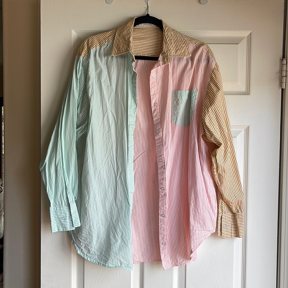 Showpo Multi Colored Striped Button Down - image 1